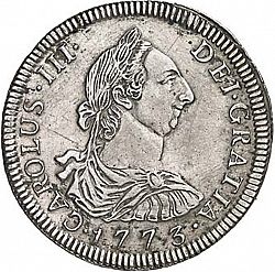Large Obverse for 4 Reales 1773 coin