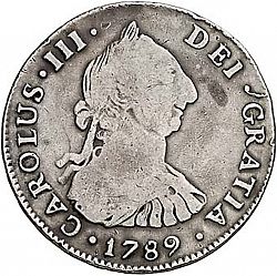Large Obverse for 4 Reales 1789 coin