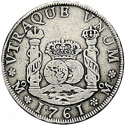 Large Reverse for 4 Reales 1761 coin