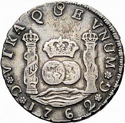 Large Reverse for 4 Reales 1762 coin