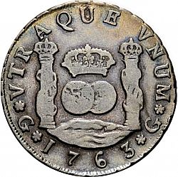 Large Reverse for 4 Reales 1763 coin