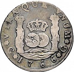 Large Reverse for 4 Reales 1766 coin