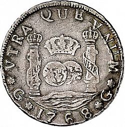 Large Reverse for 4 Reales 1768 coin