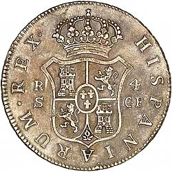 Large Reverse for 4 Reales 1773 coin