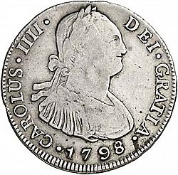 Large Obverse for 4 Reales 1798 coin