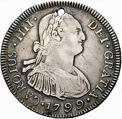 Large Obverse for 4 Reales 1799 coin