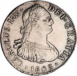 Large Obverse for 4 Reales 1803 coin
