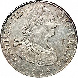 Large Obverse for 4 Reales 1803 coin