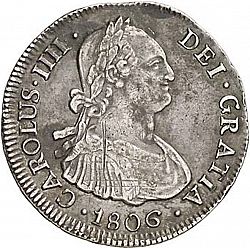 Large Obverse for 4 Reales 1806 coin