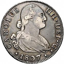 Large Obverse for 4 Reales 1807 coin