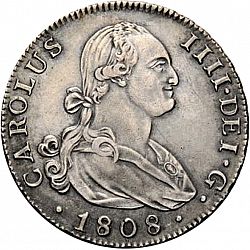 Large Obverse for 4 Reales 1808 coin