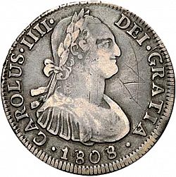 Large Obverse for 4 Reales 1808 coin