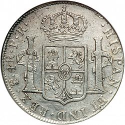 Large Reverse for 4 Reales 1793 coin