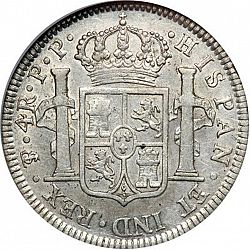 Large Reverse for 4 Reales 1801 coin