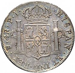 Large Reverse for 4 Reales 1808 coin