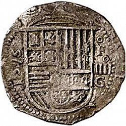 Large Obverse for 4 Reales 1595 coin