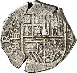 Large Obverse for 4 Reales 1597 coin