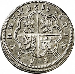 Large Reverse for 4 Reales 1588 coin