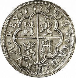 Large Reverse for 4 Reales 1589 coin