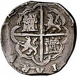 Large Reverse for 4 Reales 1592 coin