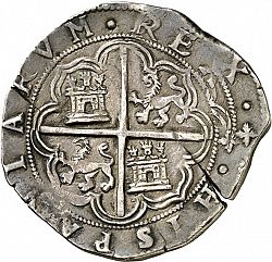 Large Reverse for 4 Reales ND/C coin