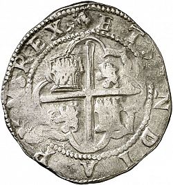 Large Reverse for 4 Reales ND/L coin