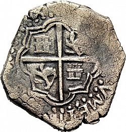 Large Reverse for 4 Reales 1659 coin