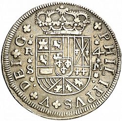 Large Obverse for 4 Reales 1718 coin