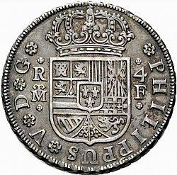 Large Obverse for 4 Reales 1731 coin