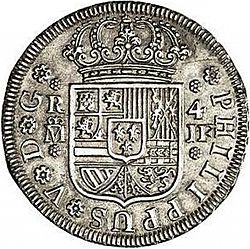 Large Obverse for 4 Reales 1734 coin