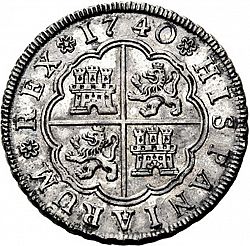 Large Reverse for 4 Reales 1740 coin