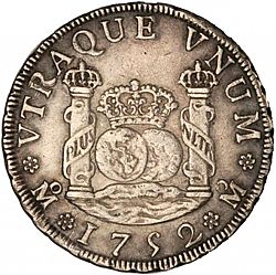 Large Reverse for 4 Reales 1752 coin