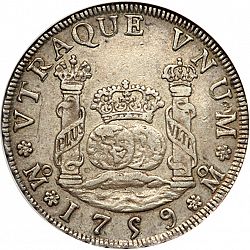 Large Reverse for 4 Reales 1759 coin