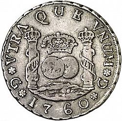 Large Reverse for 4 Reales 1760 coin