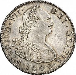 Large Obverse for 4 Reales 1809 coin