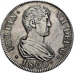 Large Obverse for 4 Reales 1809 coin