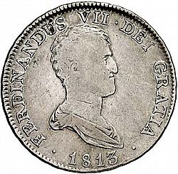 Large Obverse for 4 Reales 1813 coin