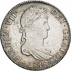 Large Obverse for 4 Reales 1818 coin