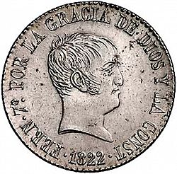 Large Obverse for 4 Reales 1822 coin