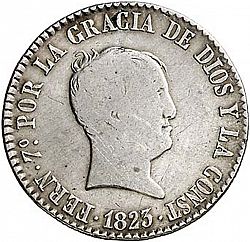 Large Obverse for 4 Reales 1823 coin