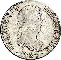 Large Obverse for 4 Reales 1824 coin