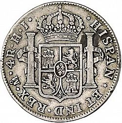 Large Reverse for 4 Reales 1809 coin