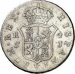 Large Reverse for 4 Reales 1824 coin