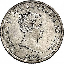 Large Obverse for 4 Reales 1834 coin