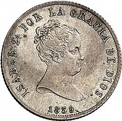 Large Obverse for 4 Reales 1835 coin