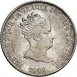 Large Obverse for 4 Reales 1846 coin