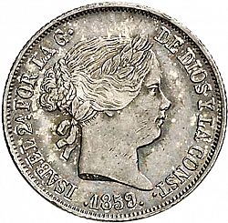 Large Obverse for 4 Reales 1859 coin