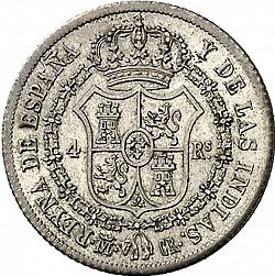 Large Reverse for 4 Reales 1835 coin