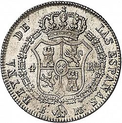 Large Reverse for 4 Reales 1838 coin
