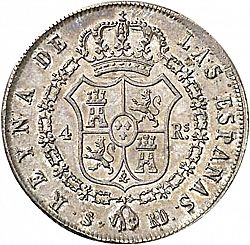 Large Reverse for 4 Reales 1838 coin